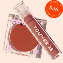 Load image into Gallery viewer, Tower 28 Beauty Power Duo Lip + Cheek Set