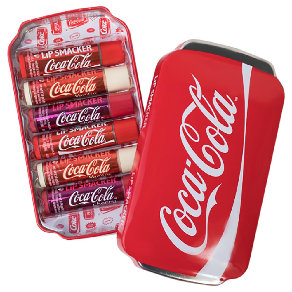 LIPSMACKER Coca Cola Lip Balm With Classic Tin Box - Pack of 6